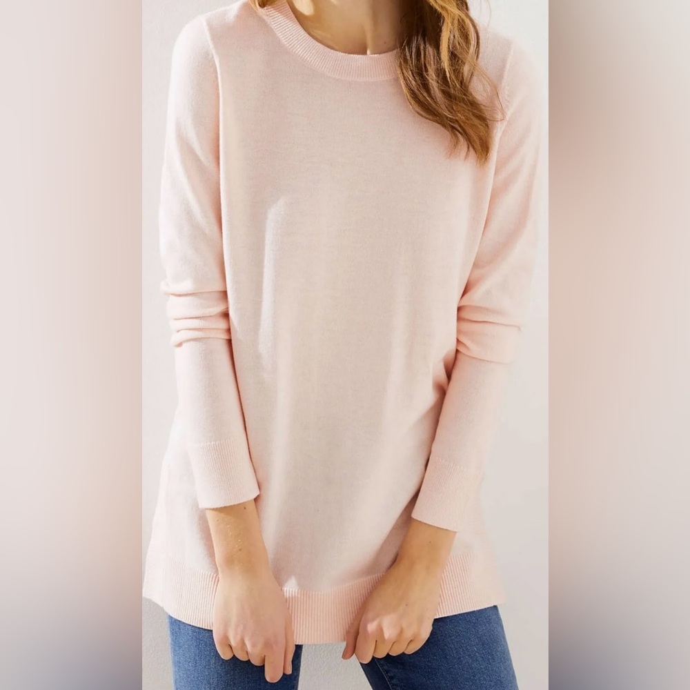 The Loft side slit rosebud pink Tunic Swearer